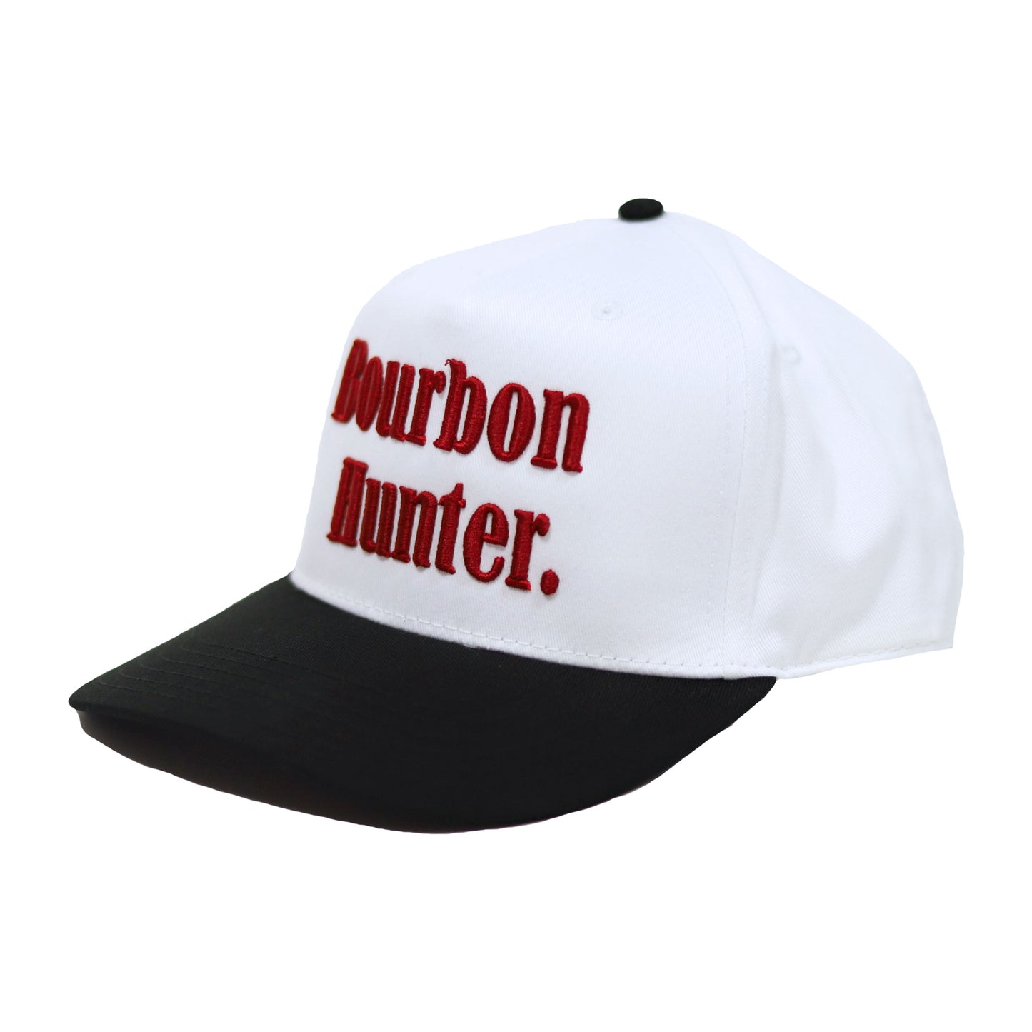 BH Text Hat - White/Black/Garnet