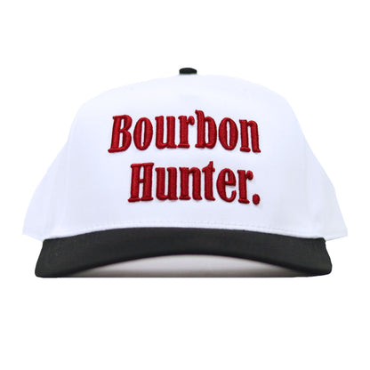 BH Text Hat - White/Black/Garnet