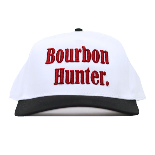 BH Text Hat - White/Black/Garnet